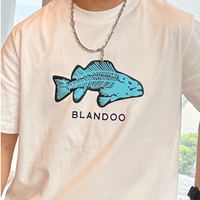 Fishbone print T-shirt