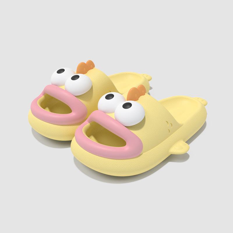 Ugly fish slippers for women to wear in summer, soft-soled anti-slip indoor couple slippers for home use