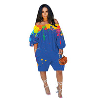 Plus Size Casual Romper With Pockets