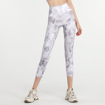 Printed sports tight fitness pants