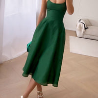 Elegant Solid Color Slip Dress