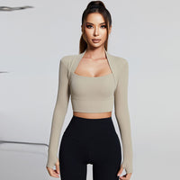 Sports Tight Fitting Tops Long-sleeved