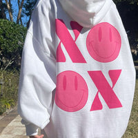 X Smiley Print Ladies Casual Sweatshirt