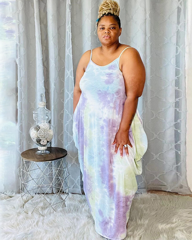 TIE DYE ROMPER DRESS(PLUS SIZE)