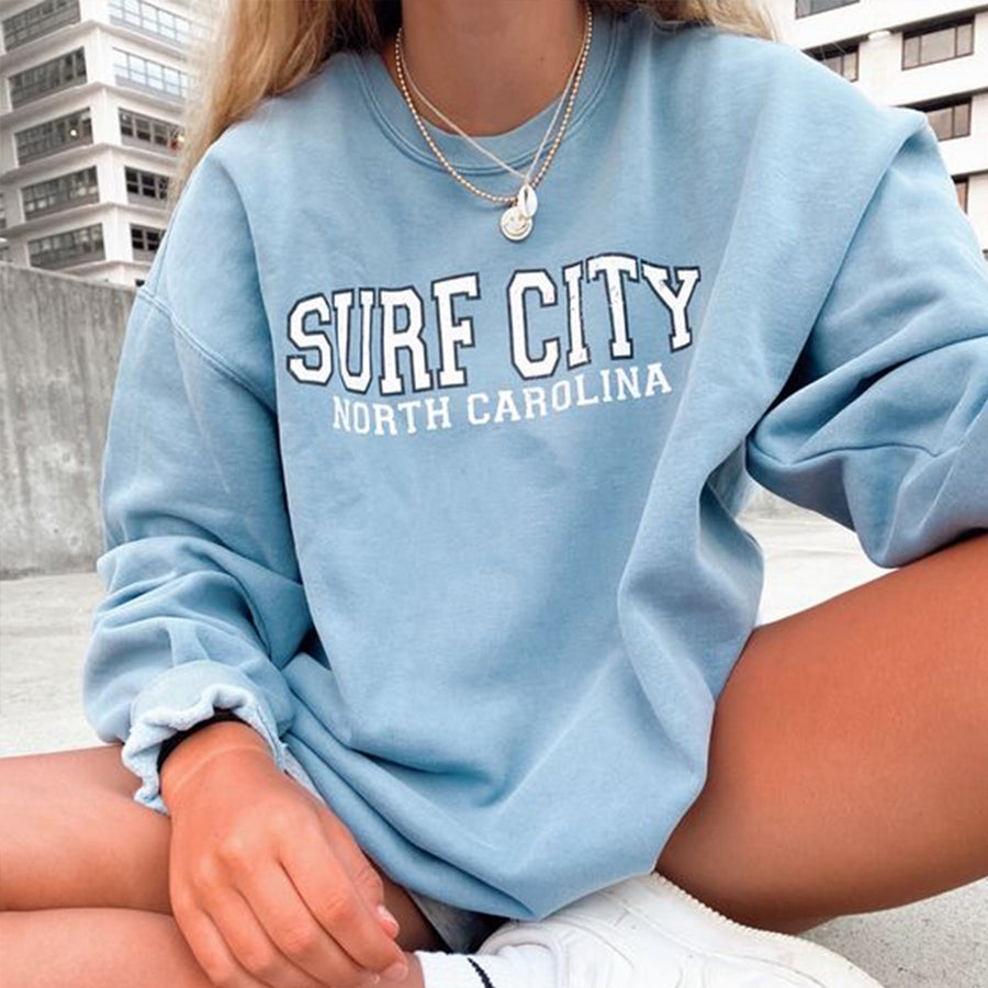 Surf City Print Women's Sweatshirt
