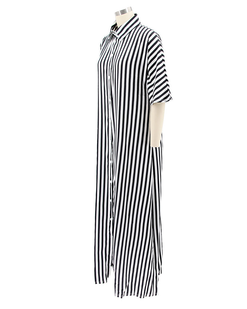 Classic Striped Shirt Dress