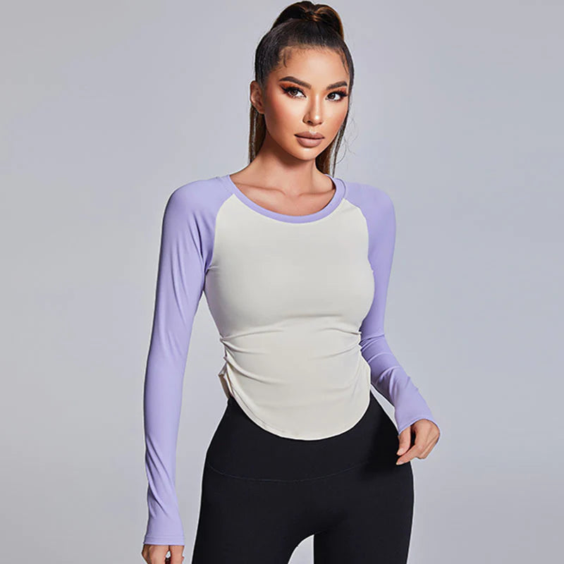 Collision Color Splicing Sports Long Sleeve