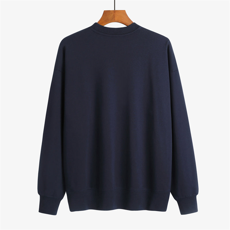 Spring Solid Pullover Sweatshirt