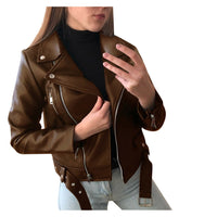 Tall Black Faux Leather ZIip Detail Blker Jacket