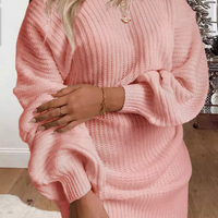 Long Sleeve O-Neck Sweater Mini Dress