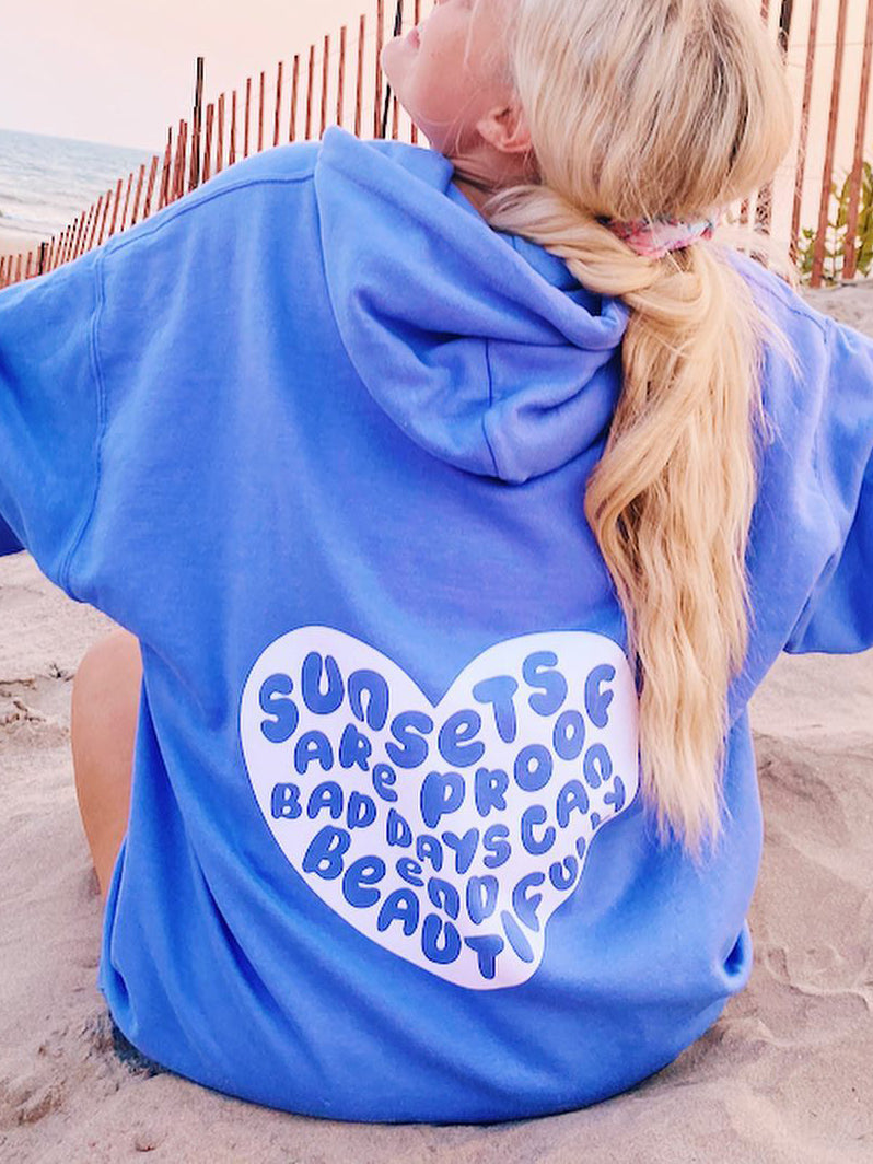 Heart Letters Print Women's Casual Sweatshirt