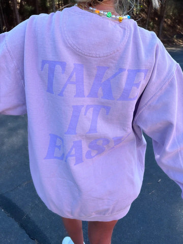 Take It Easy Print Sweatshirt Women