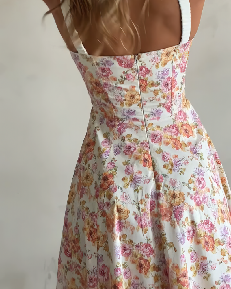 Floral Knot Holiday Slip Dress