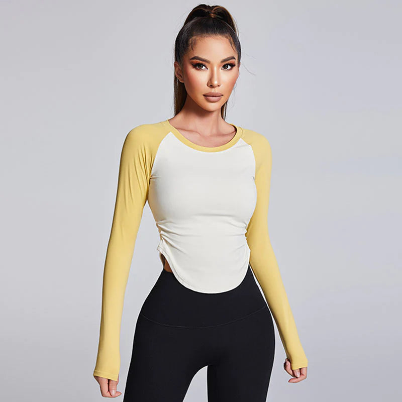 Collision Color Splicing Sports Long Sleeve